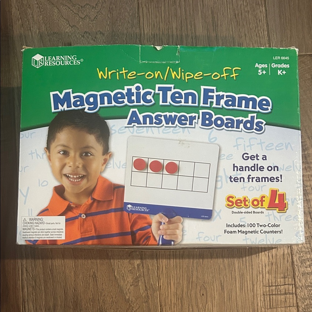 Learning Resources write-on/wipe off Magnetic Ten Frame Answer Board